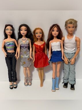 Lot of 5 My Scene Dolls Nolee, Kenzie, Chelsea, Hudson Mattel